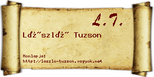 László Tuzson névjegykártya